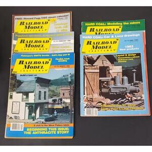 Vintage Lot of 5 Railroad Model Craftsman Magazines Jan-May 1982 GC